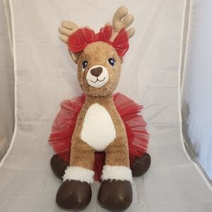 BAB 2014 Girl Reindeer Plush Glitter Fur w/ Tuty and Bows
